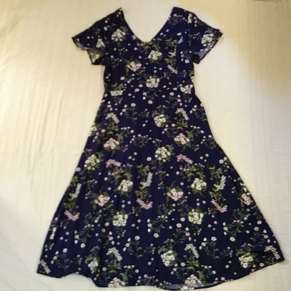 Old Navy Floral Midi Dress size Large Tall